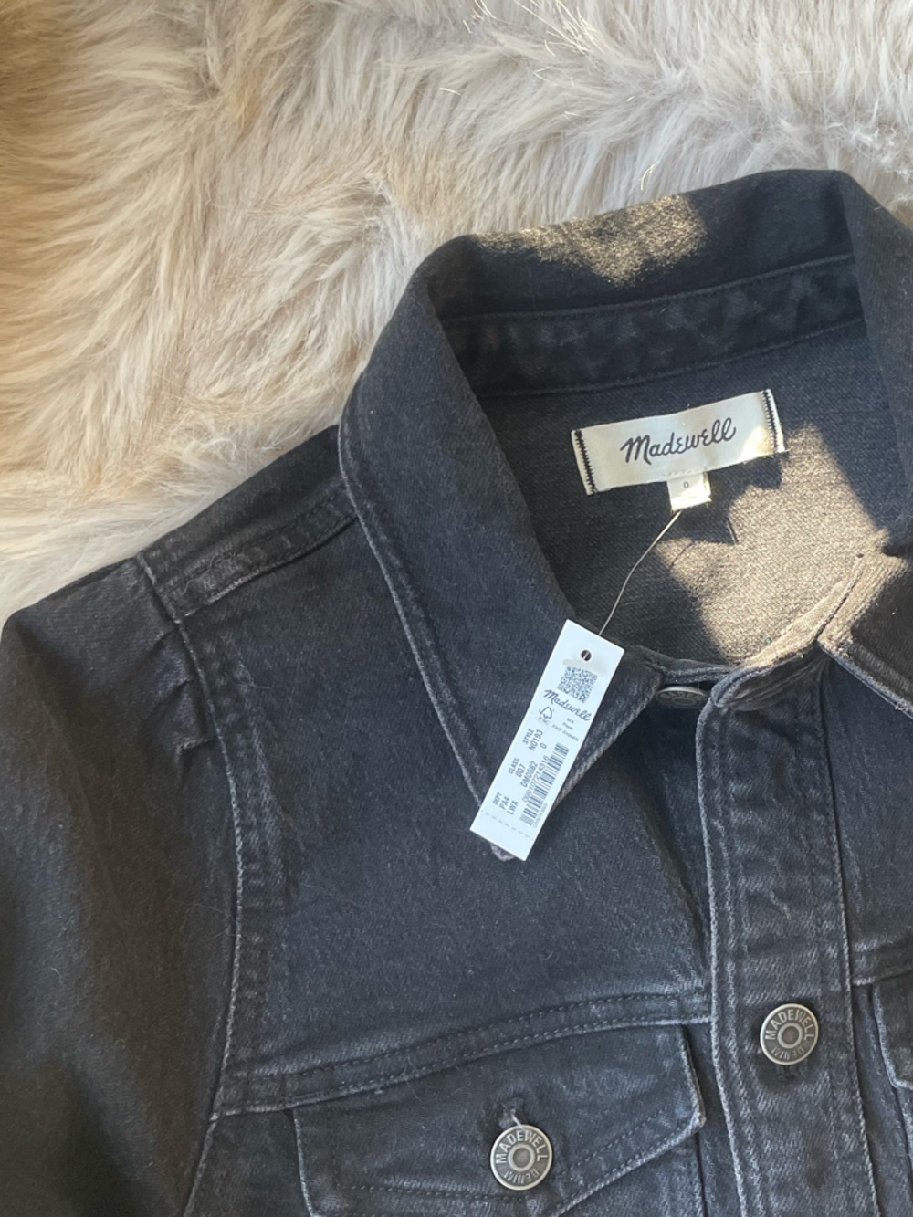 NWT Madewell Black Denim Mini Dress - Picture 5 of 6